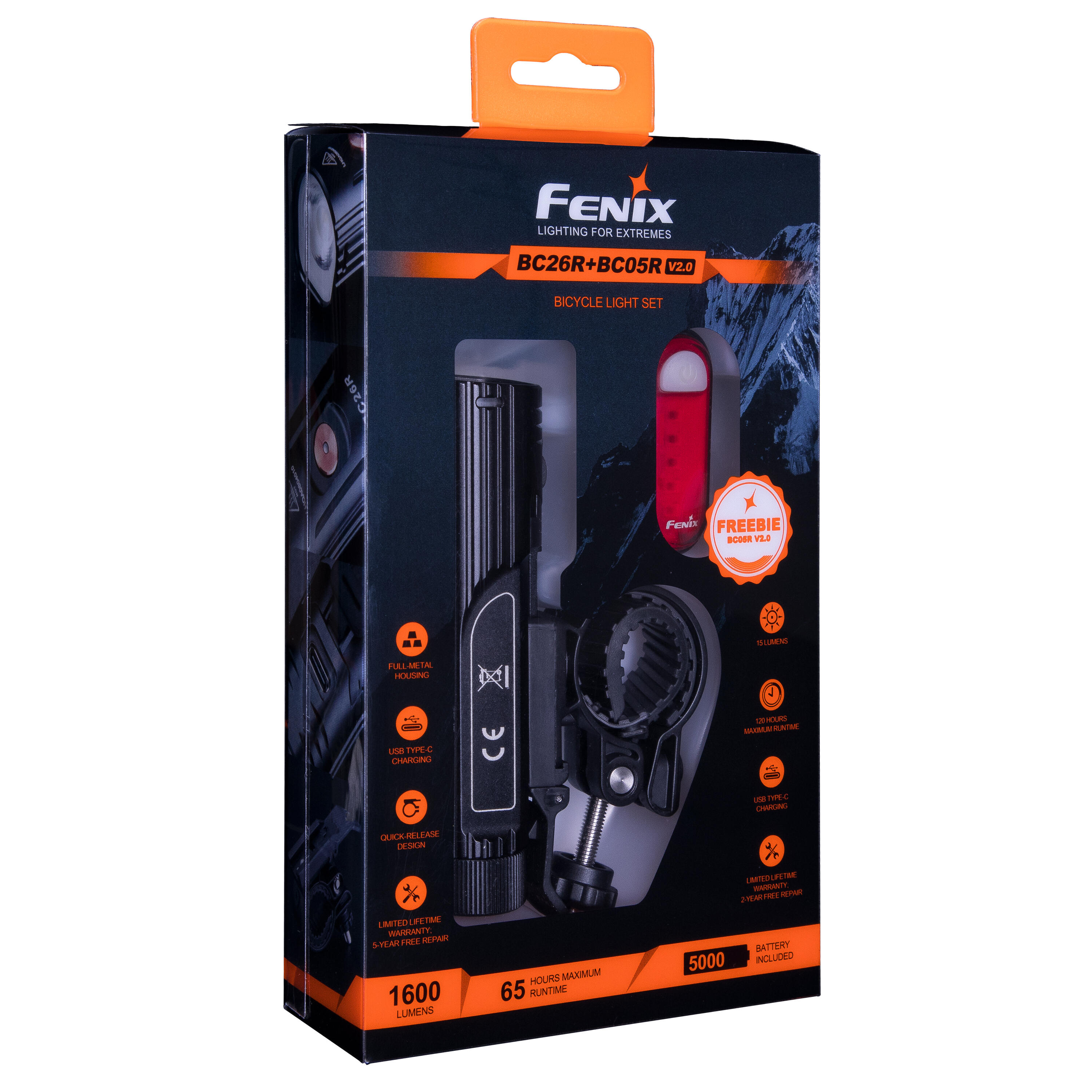 Fahrradlampen- und Rücklichtpaket BC26R + BC05R V2.0 – 1600 lm 4/7