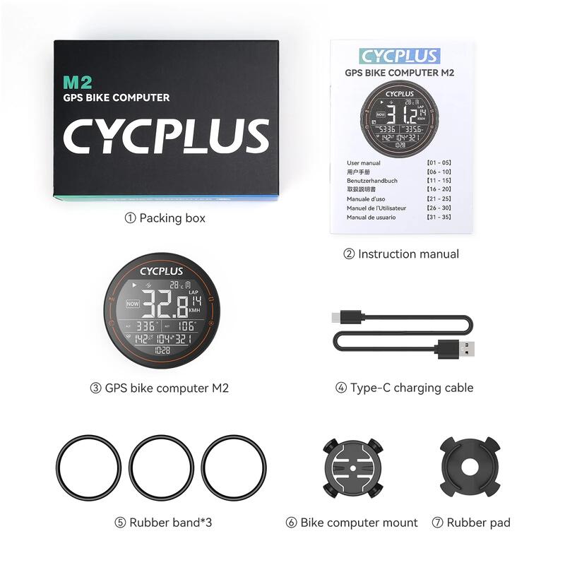 Licznik rowerowy z GPS Bluetooth ANT+ CYCPLUS M2