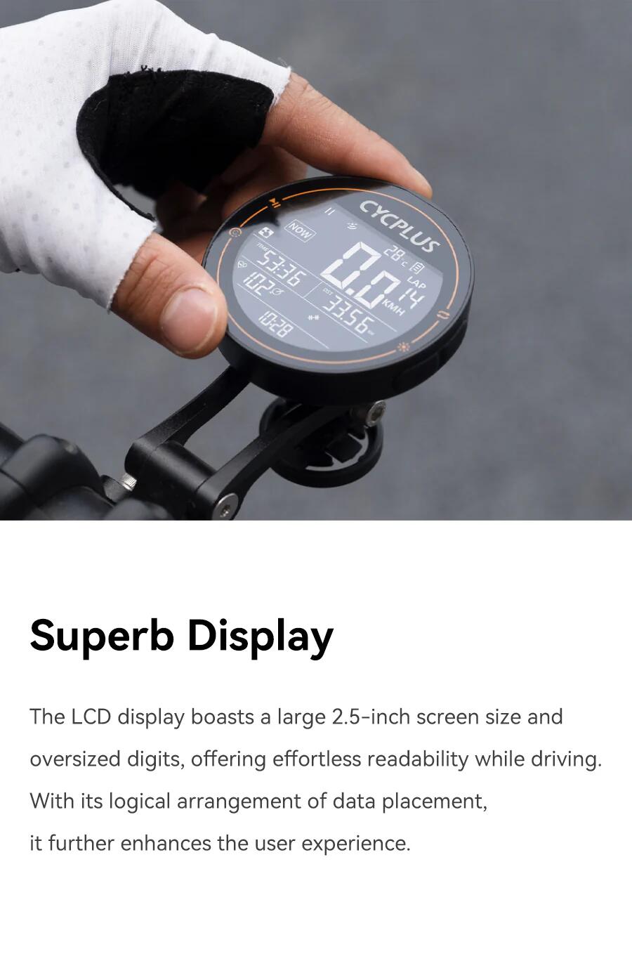 Fahrradcomputer M2 Kabellos mit LCD Bildschirm 5/6