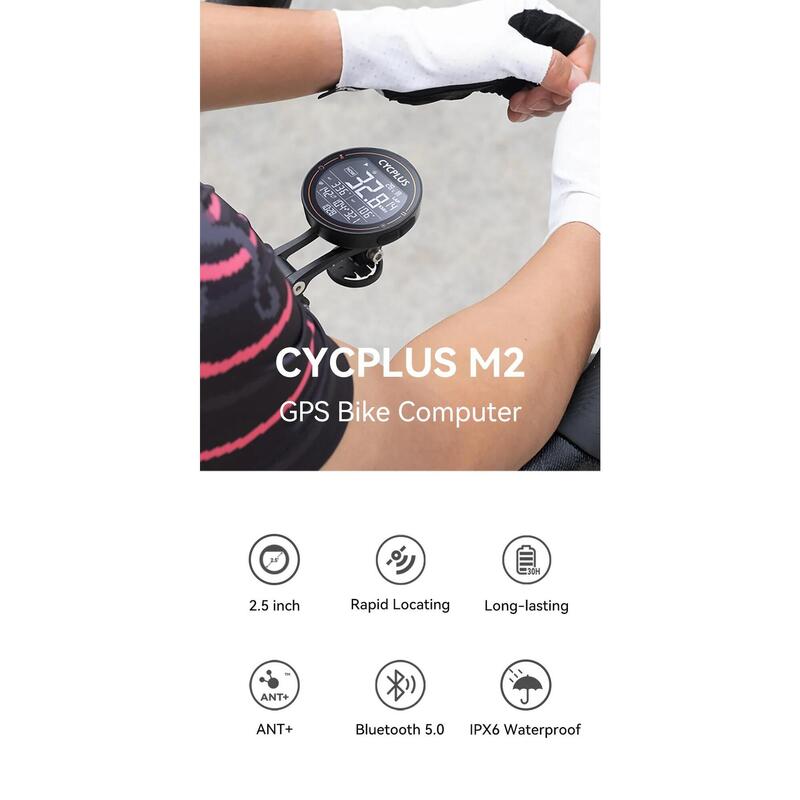 Licznik rowerowy z GPS Bluetooth ANT+ CYCPLUS M2
