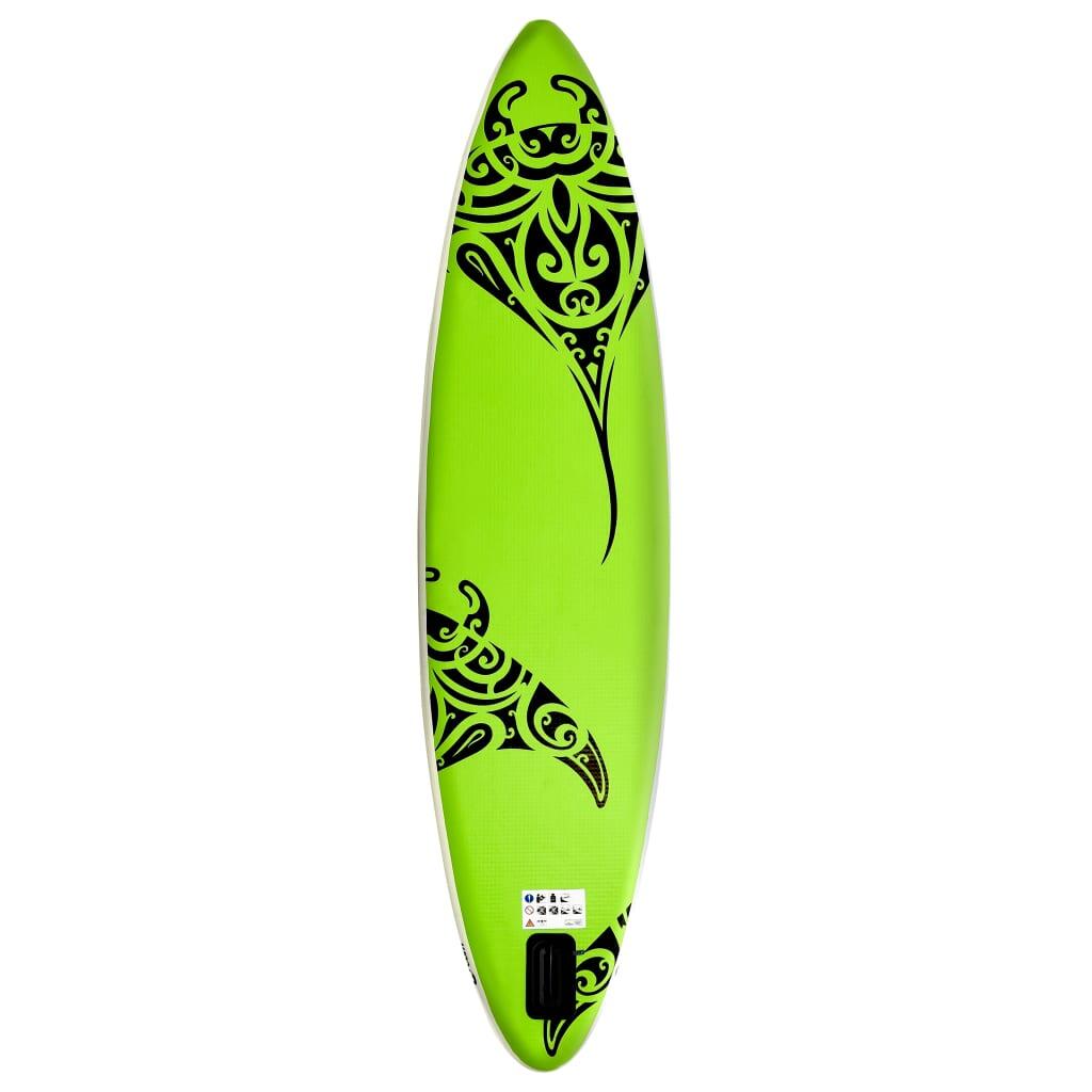 VidaXL tabla SUP inflable 366 x 76 x 15 cm verde 4/7