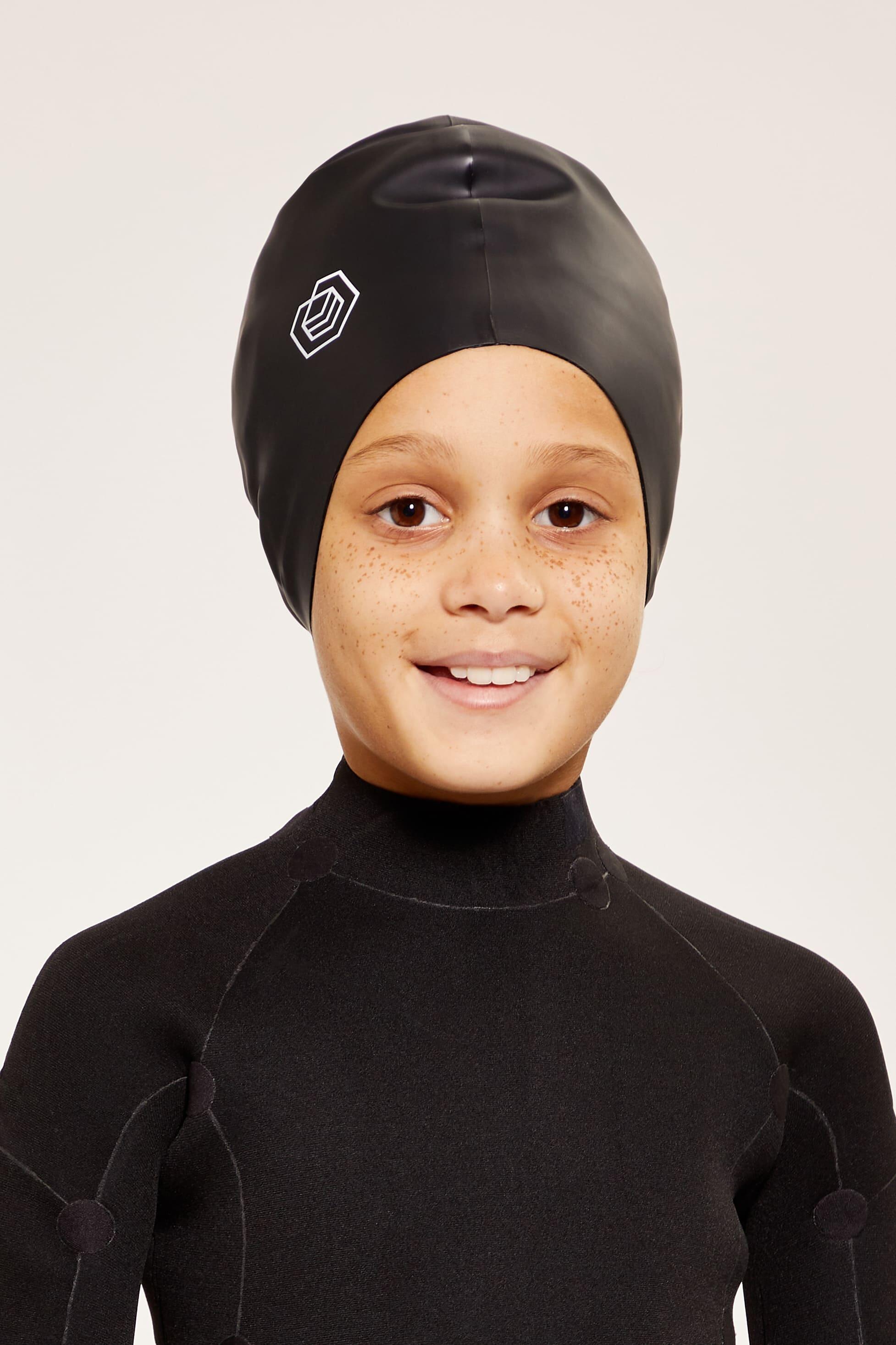 Children's Swim Cap for Long Hair (Large) - Burgundy 6/7