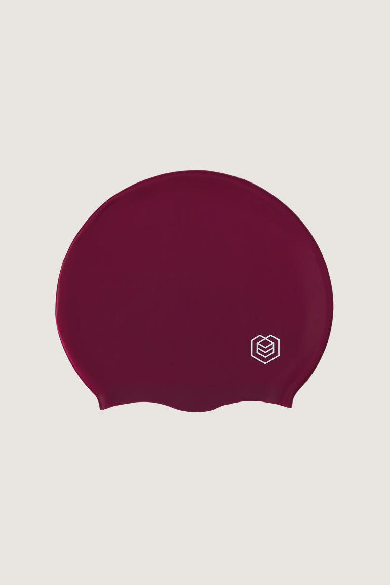 Children's Swim Cap for Long Hair (Large) - Burgundy 3/7