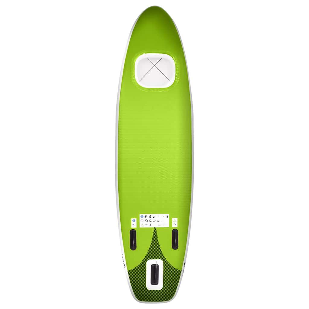 Set de tabla de paddle surf hinchable verde 330x76x10 cm 4/7