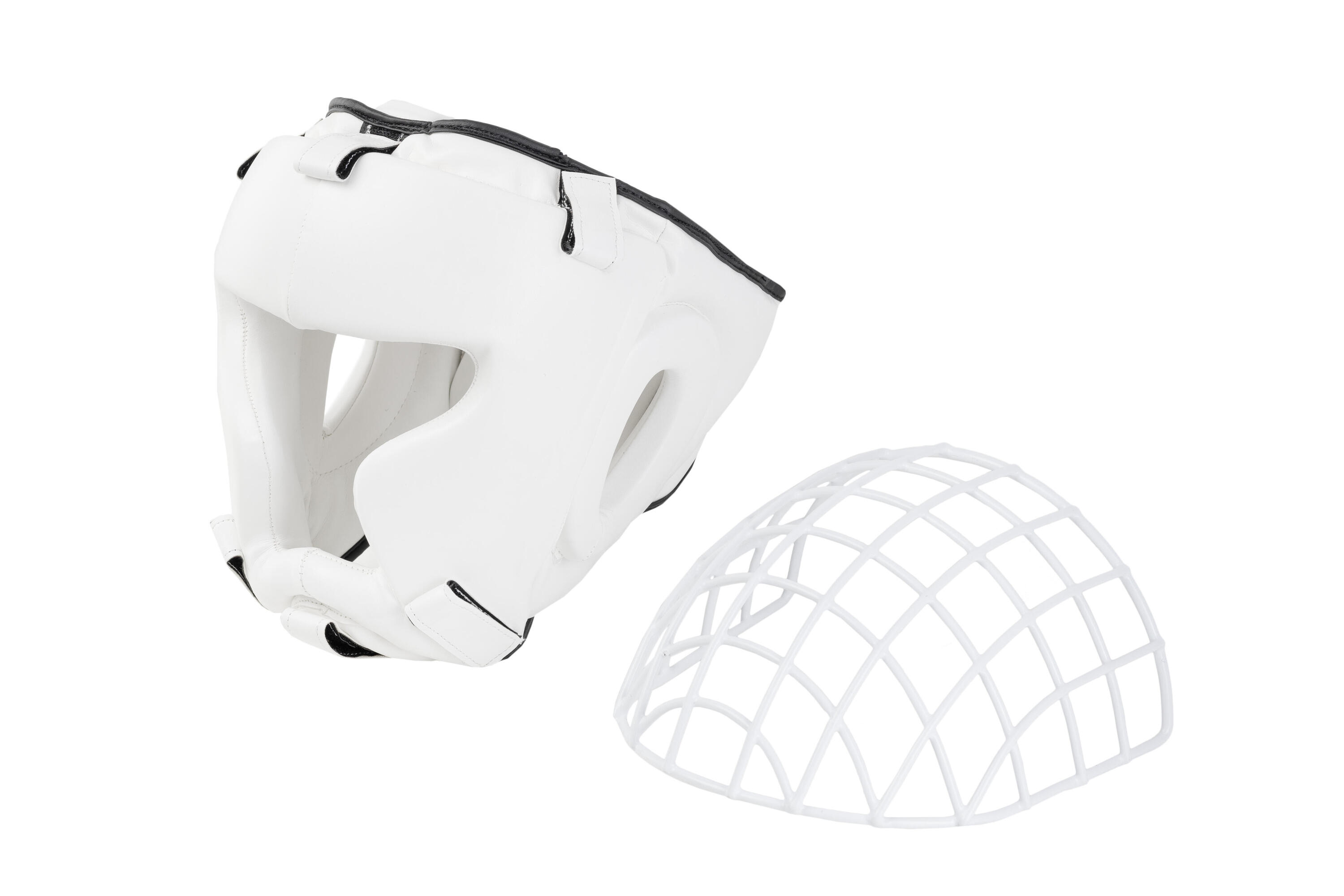 Kask bokserski treningowy biały z kratą Evolution 5/7