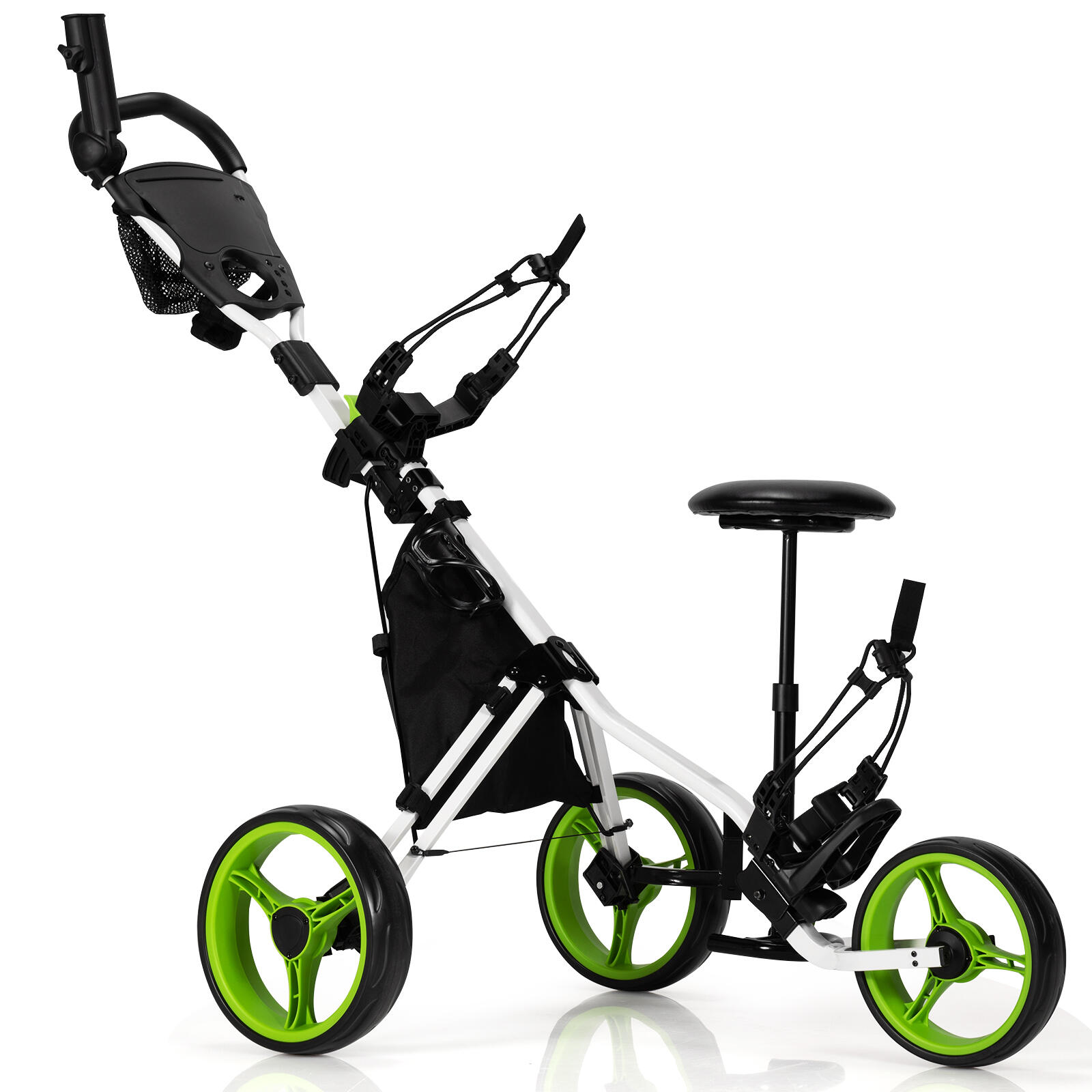 Golf Push Pull Cart Lightweight 3 Wheels Golf Push Cart