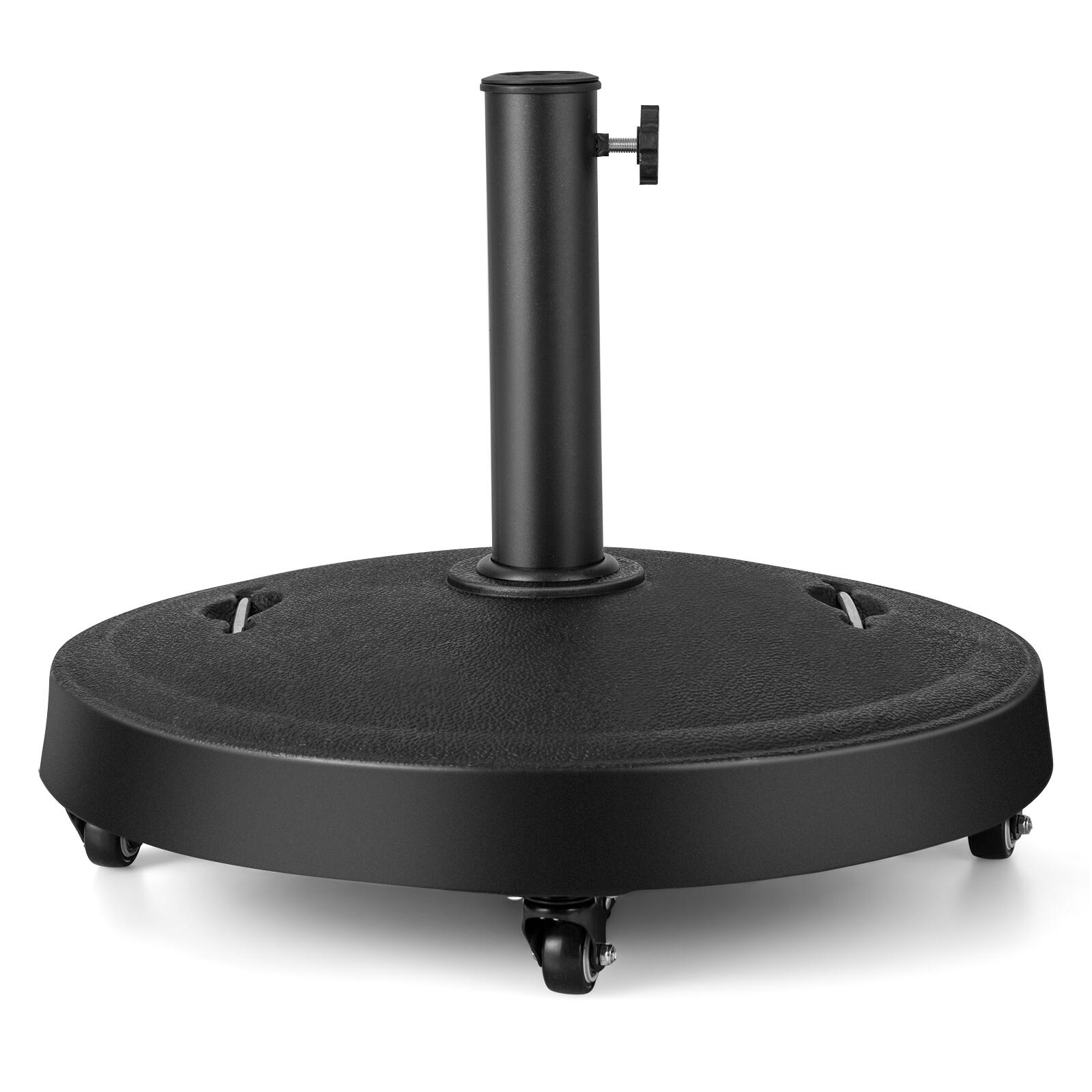 52CM Round Table Market Umbrella Stand with Wheels