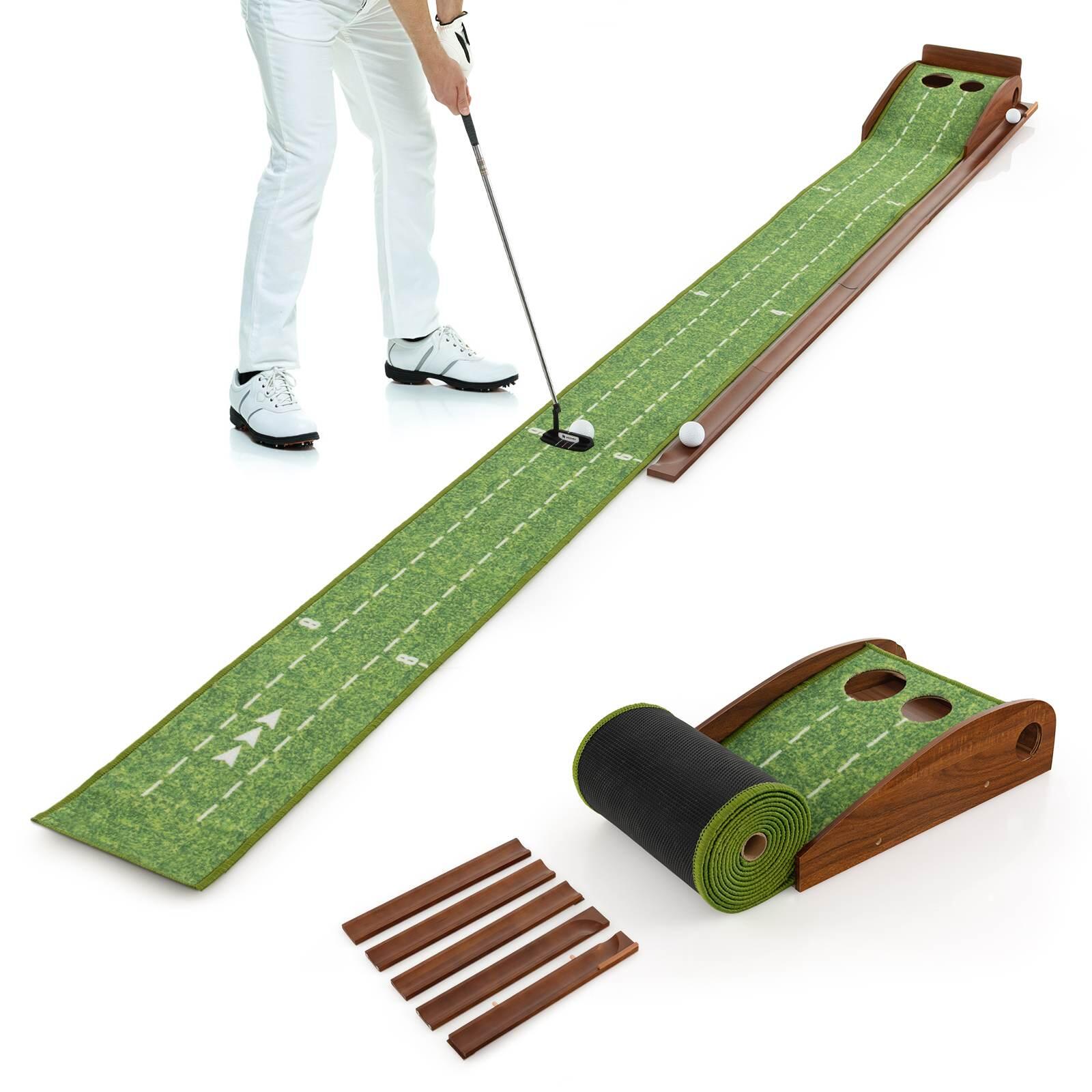 Indoor Golf Putting Mat with Automatic Ball Return System Outdoor (M)