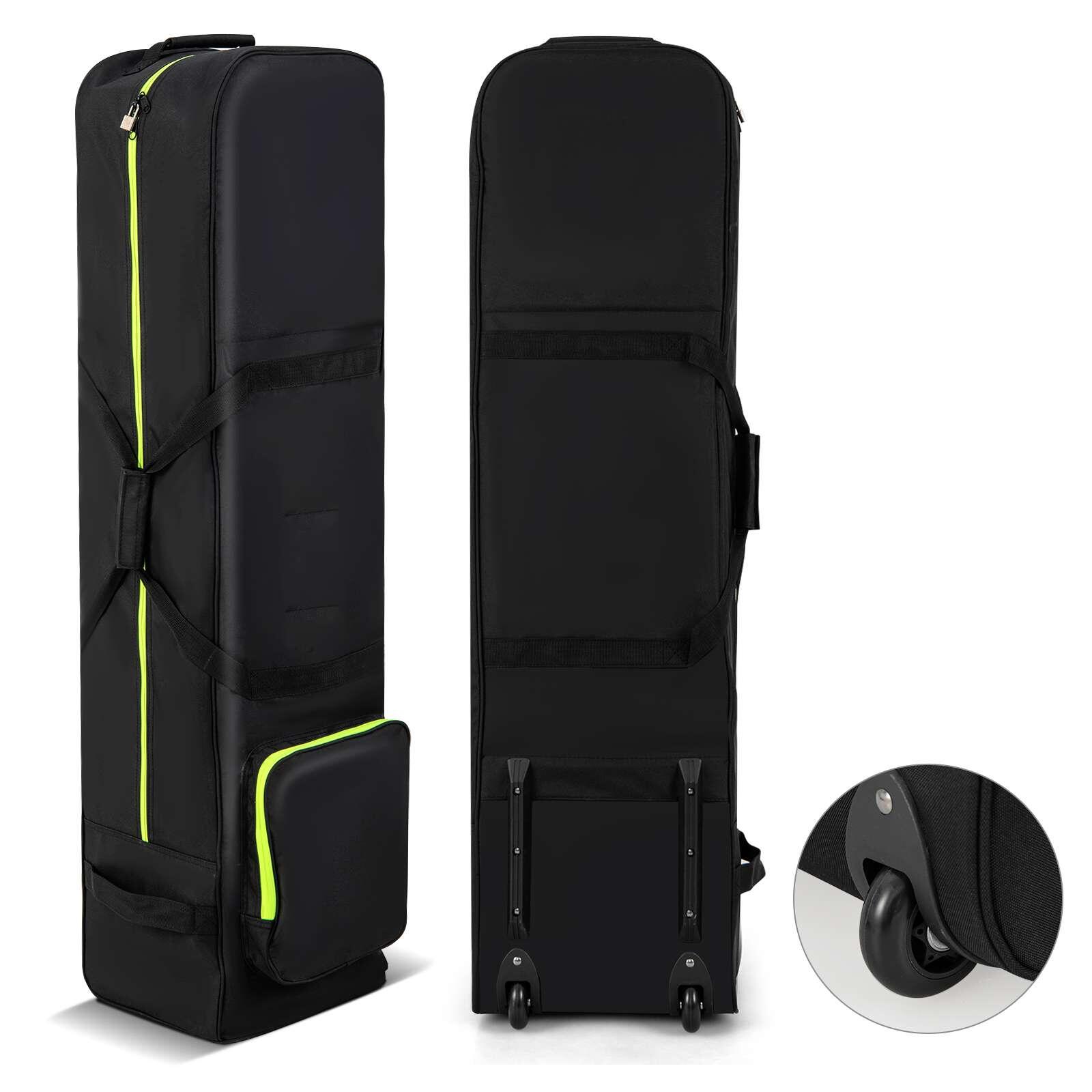 Soft-Sided 600D Oxford Golf Travel Bag with Wheels & Pocket