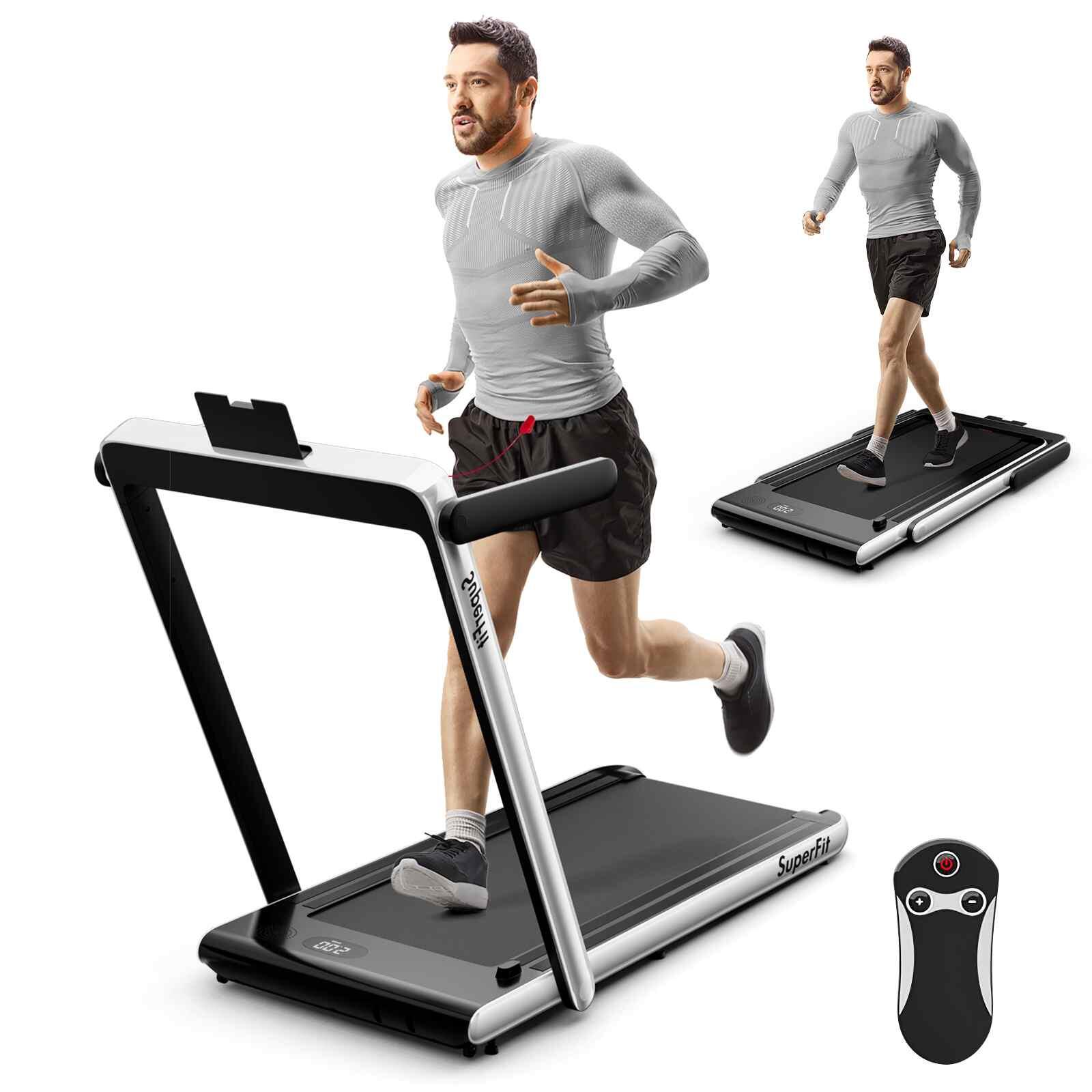 2.25HP Electric Running Machine with LED Display & Workout APP for Home Silver