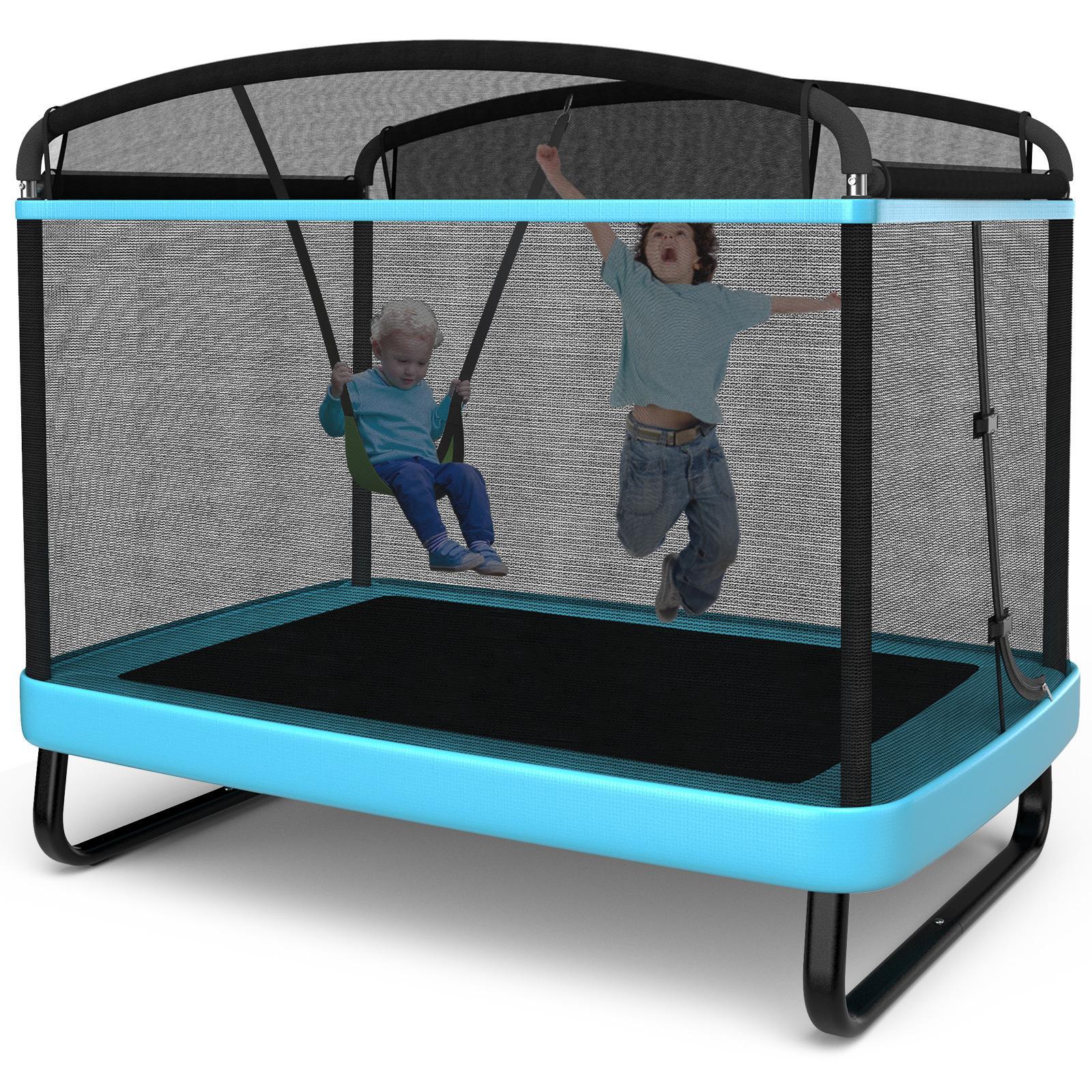 Sturdy Recreational Trampoline with Swing for Kids