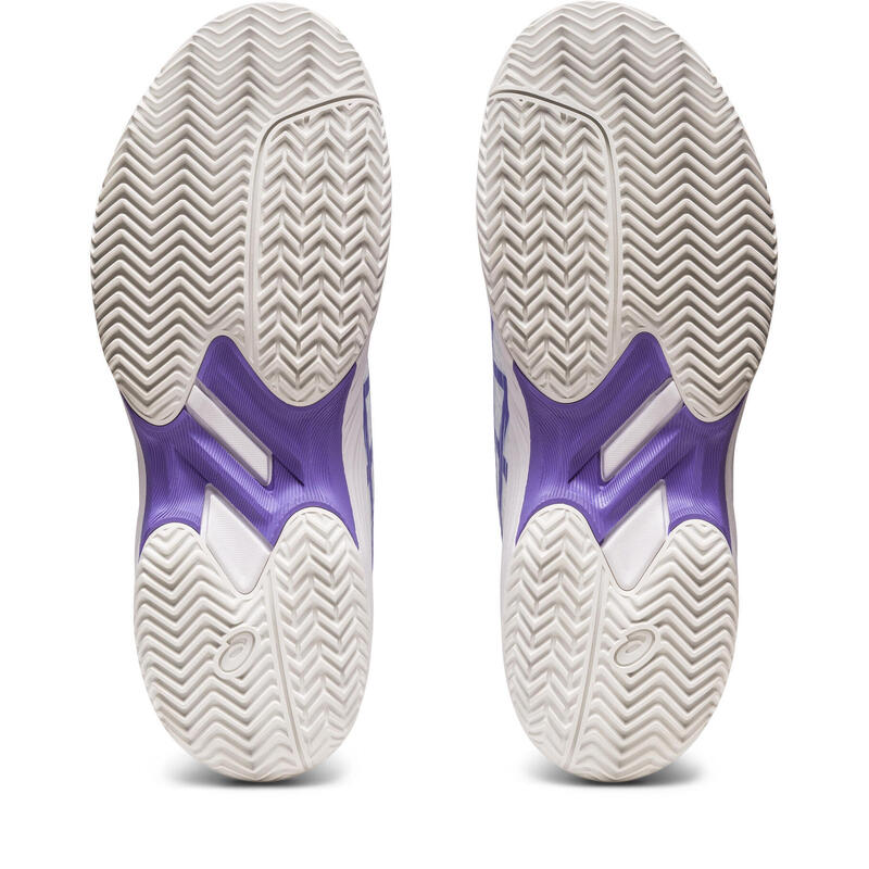Chaussures Femme Asics Gel-game 9 Clay/oc 1042a217-101 Blanc Et Violet