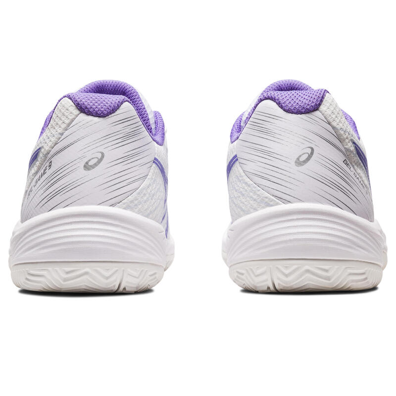 Chaussures Femme Asics Gel-game 9 Clay/oc 1042a217-101 Blanc Et Violet