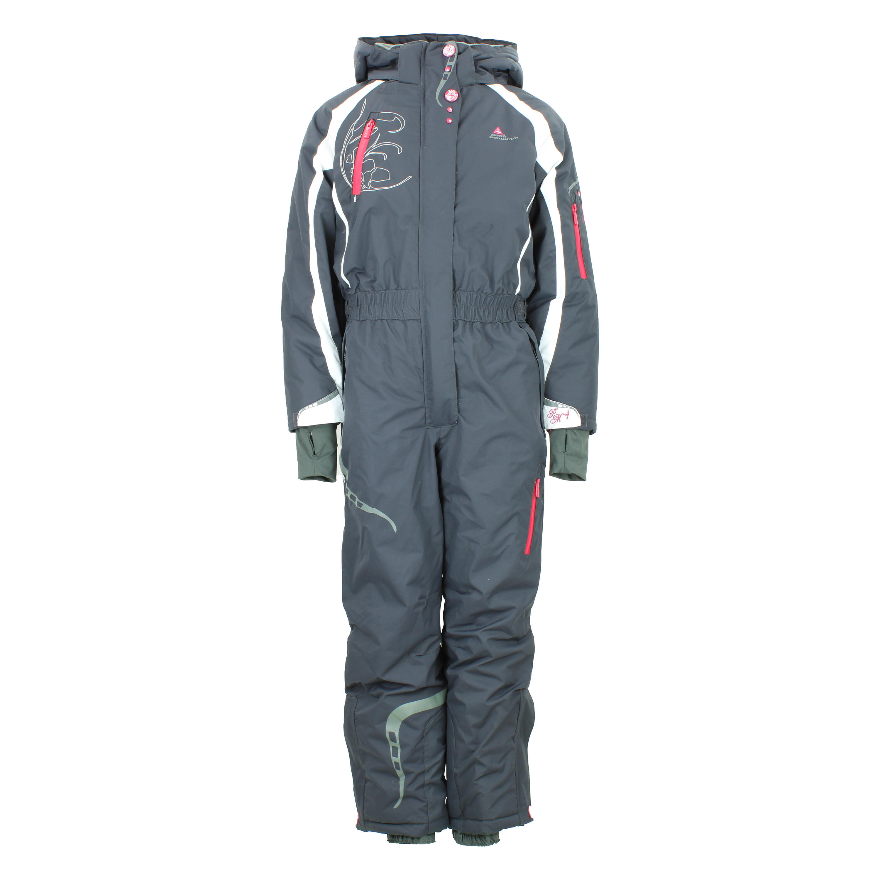 Peak Mountain - Combinaison De Ski Fille Peak Mountain Geldi - Combinaison De Ski - Gris|noir -  8 À 10 Ans - Decathlon