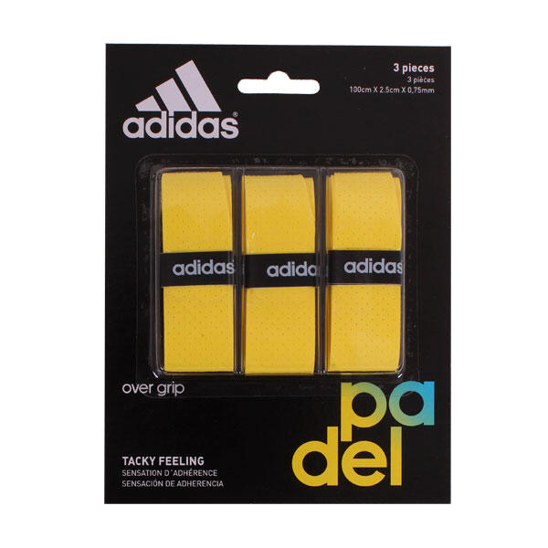 Bandes de préhension PADEL OVERGRIP pack de 3 jaune adidas