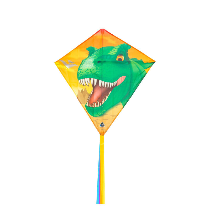HQ Aquilone per bambini HQ Eddy T-Rex 100054 Verde 68 x 68 cm + 200 cm di coda