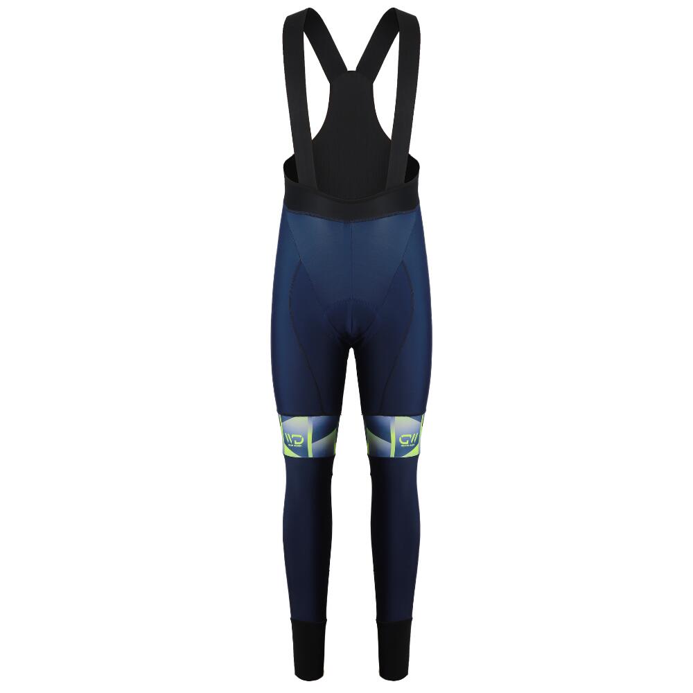 Wear Design - Cuissard Vélo Long Avec Bretelle Cub Cold Bleu/jaune - Collant De Vélo Avec Bretelles - Bleu|jaune -  Xl - Decathlon