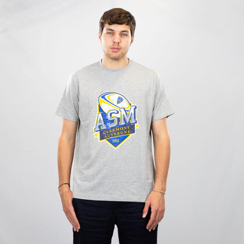 T-shirt gris Printball ASM Clermont-Auvergne Adulte