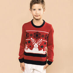 Pull rennes de noël pour enfant