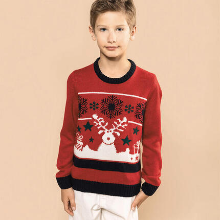 Pull rennes de noël pour enfant