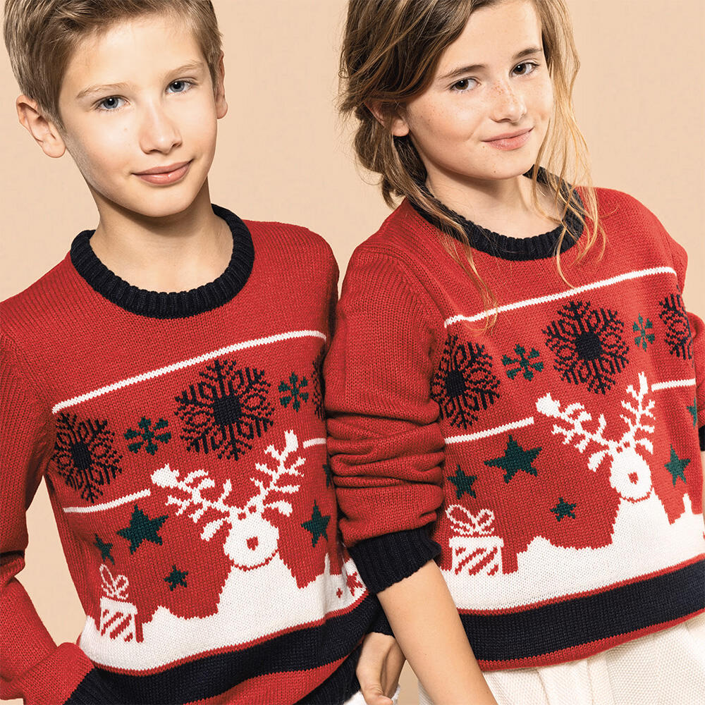 Kersttrui Met Rendieren Voor Kinderen 4/7