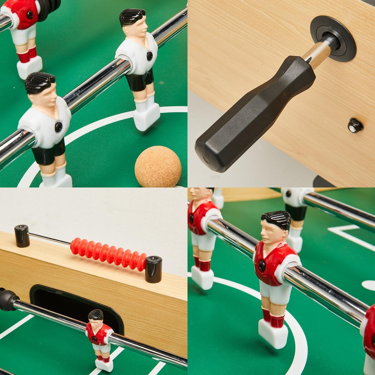 Baby-foot pliable - Barres télescopiques - 2 à 4 joueurs - 3 Balles liège 2/5
