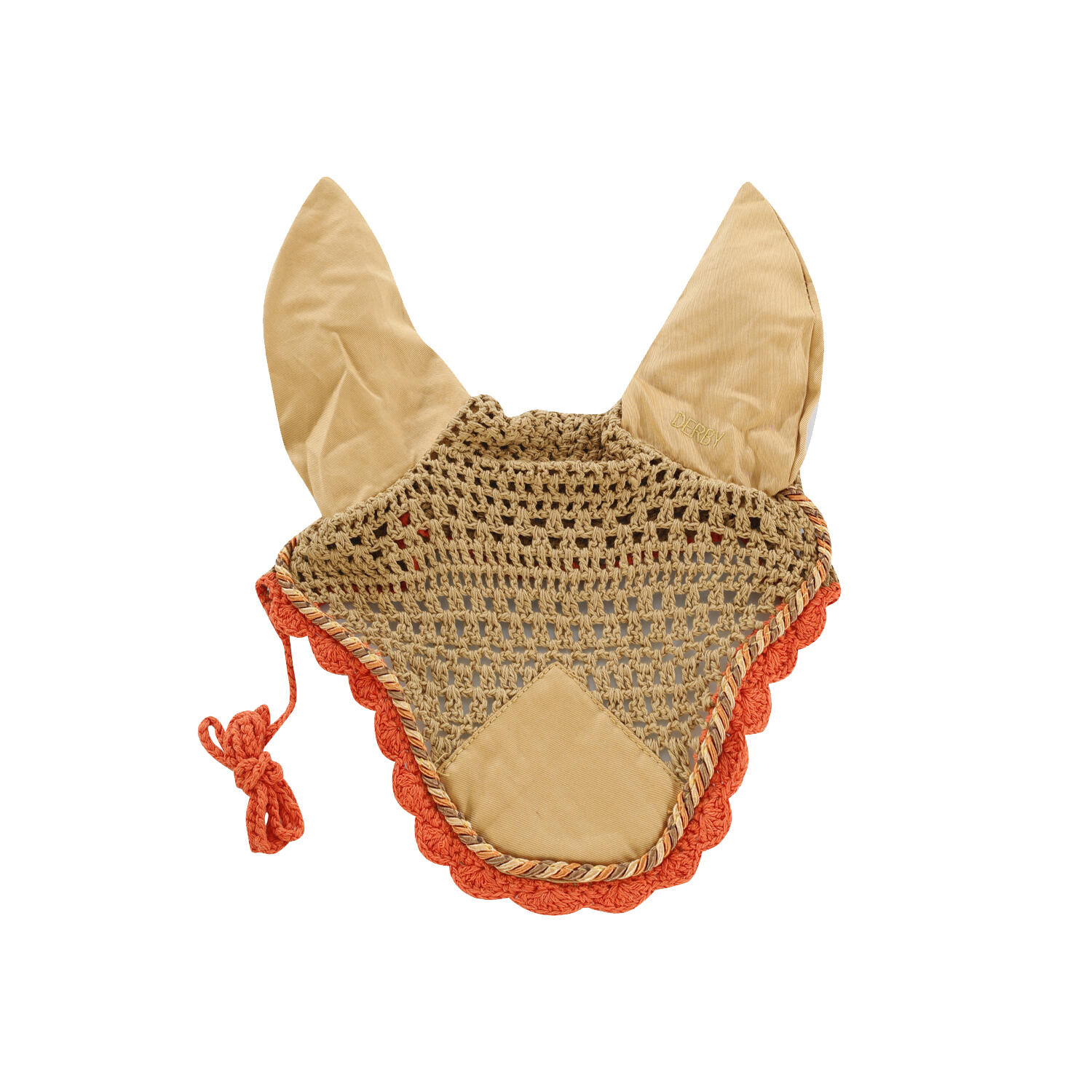 Derby - Bonnet Poney En Coton Avec Cordon - Bonnet Cheval - Beige|kaki|multicolore|orange - Ps - Decathlon