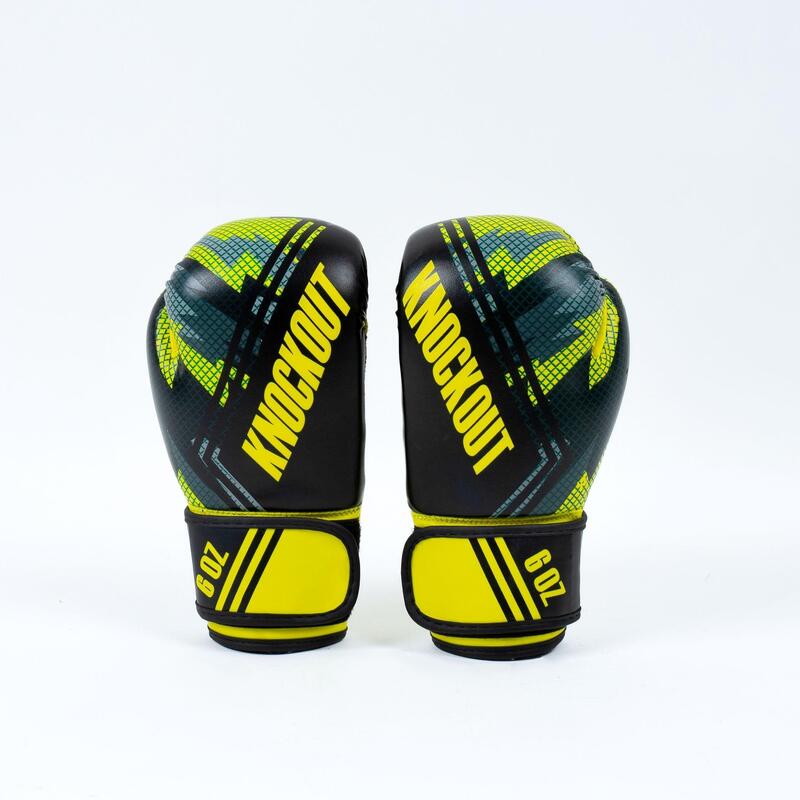Manusi Box Knockout Fighter 2.0 Copii 4OZ - <= 5 ani / Galben Electric