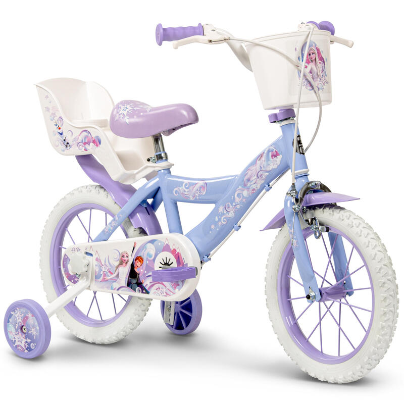 Huffy La Reine des Neiges Vélo Fille 14" avec Panier et Porte-Poupée, Âge 4-6