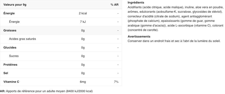 Boissons à diluer - BOLERO® - Aloe Vera à la Fraise 2/3