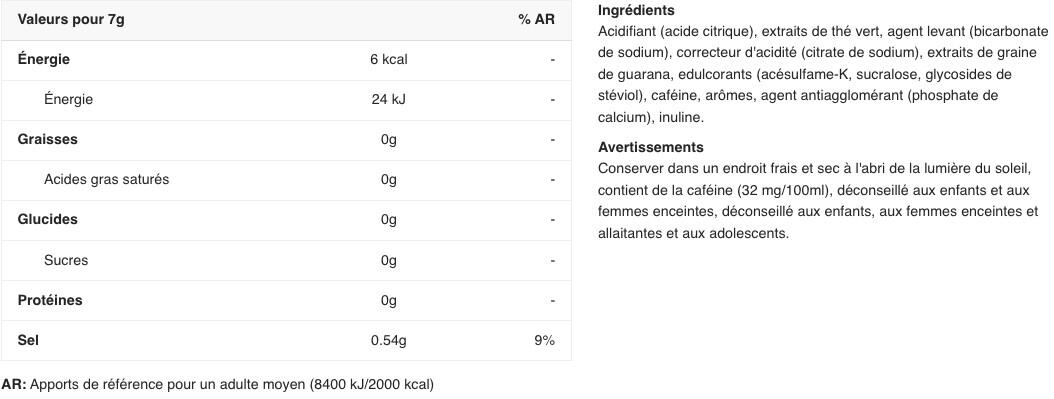 Boissons à diluer - BOLERO® Energy - Thé Vert Glacé 2/3