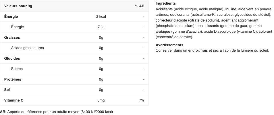 Boissons à diluer - BOLERO® - Aloe Vera à la Grenade 2/3