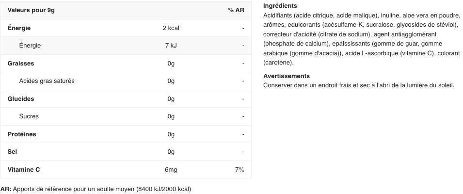 Boissons à diluer - BOLERO® - Aloe Vera à la Mangue 2/3