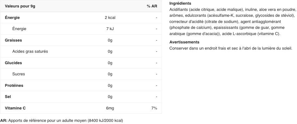 Boissons à diluer - BOLERO® - Aloe Vera à la Noix de Coco 2/3