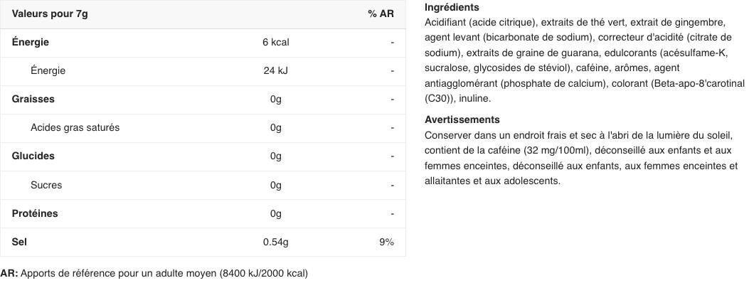 Boissons à diluer - BOLERO® Energy - Gingembre et Citron Vert 2/3