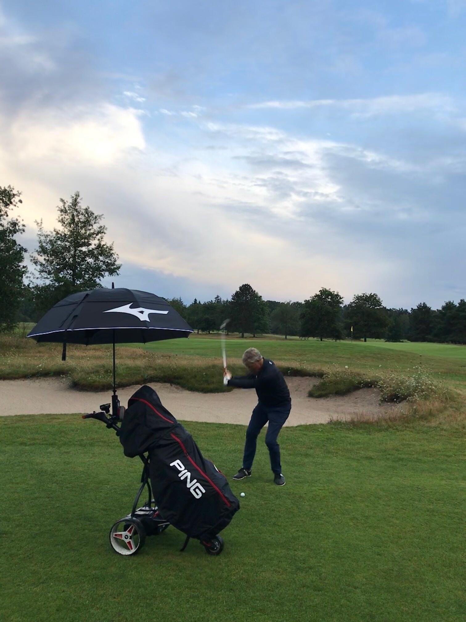 Parapluie de golf Tour 55 pouces à double auvent - Gris 4/5