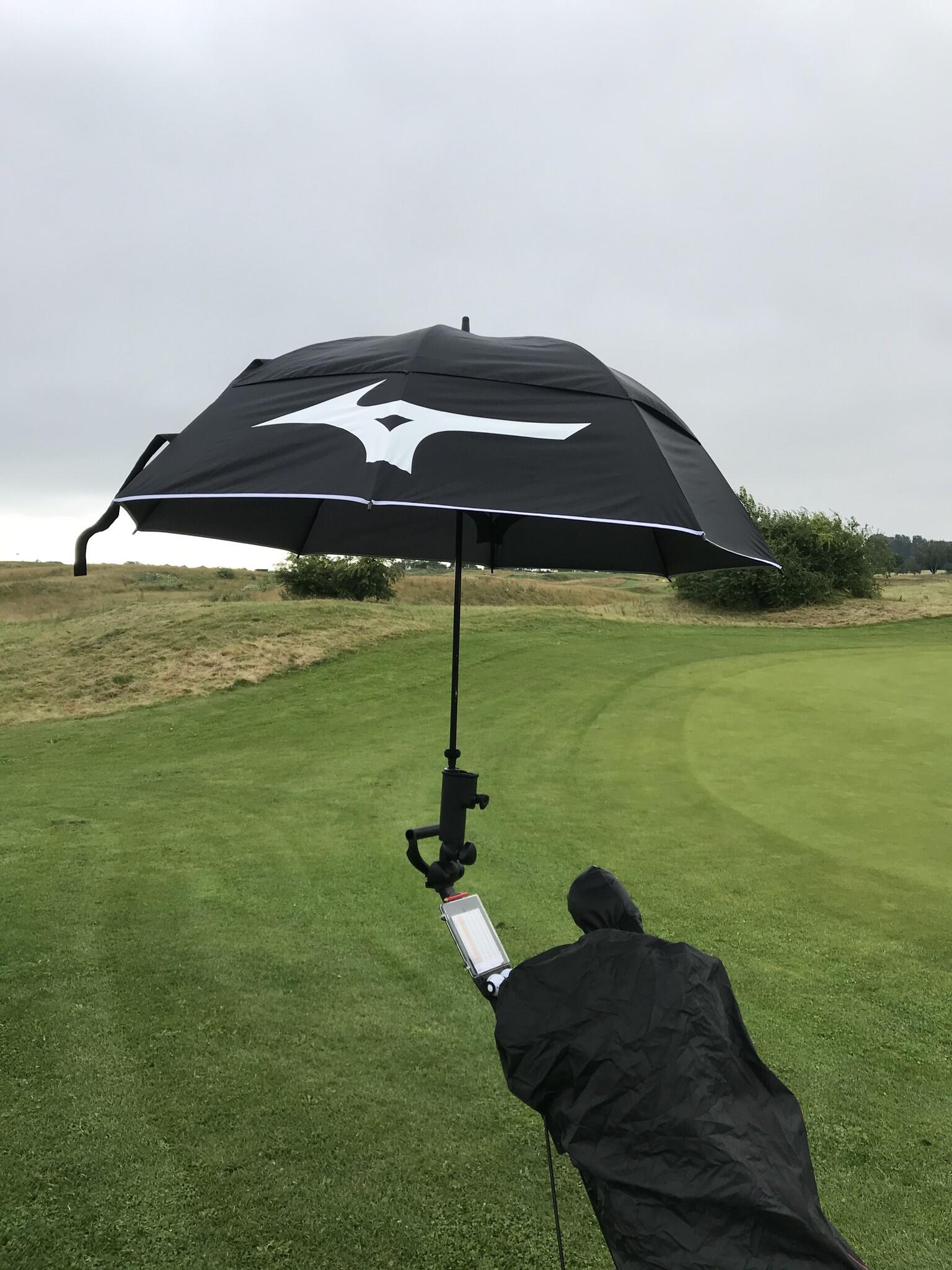 Parapluie de golf Tour 55 pouces à double auvent - Gris 5/5