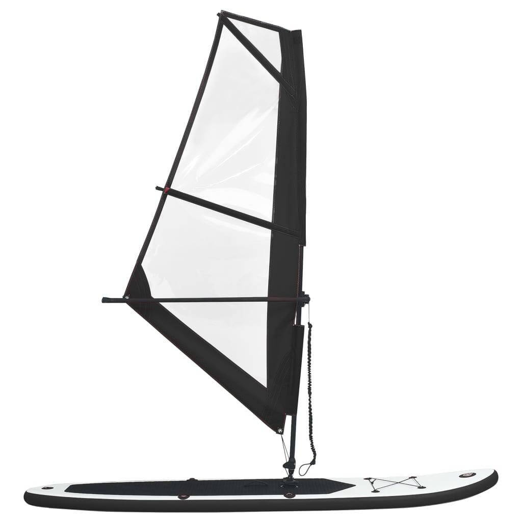 VidaXL tabla de paddle hinchable con vela 330 x 72 x 10 cm negro y blanco 3/7