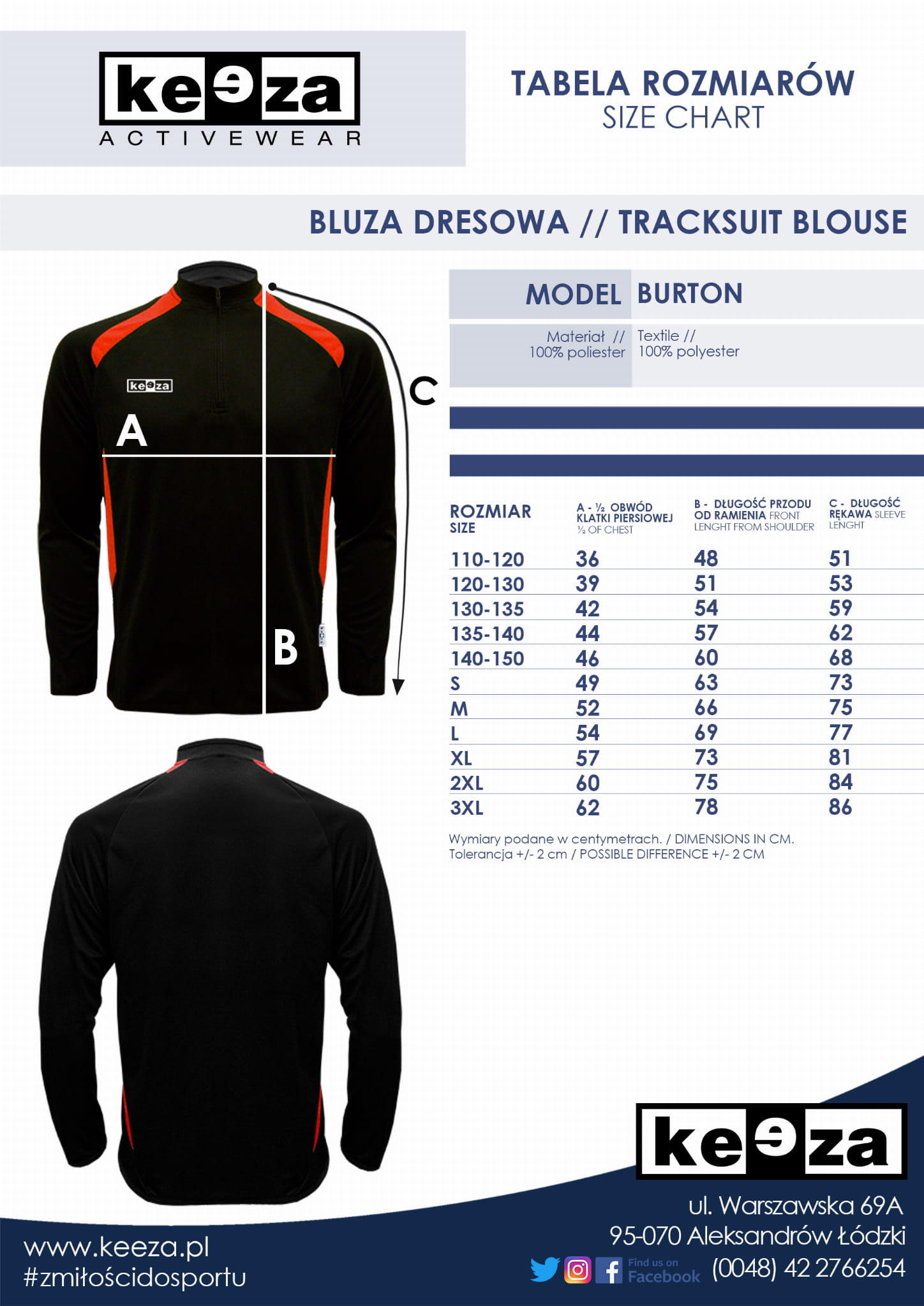 Bluza piłkarska dla dorosłych Keeza Burton 5/5