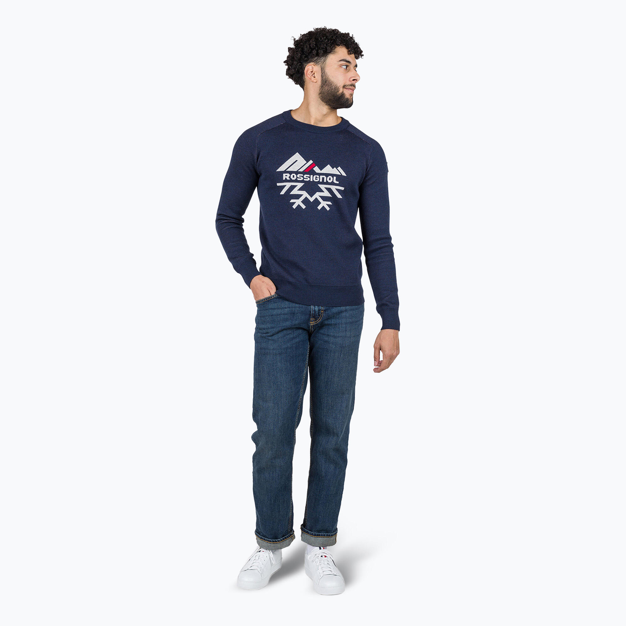 Suéter masculino Rossignol Jacquard com gola redonda 2/5