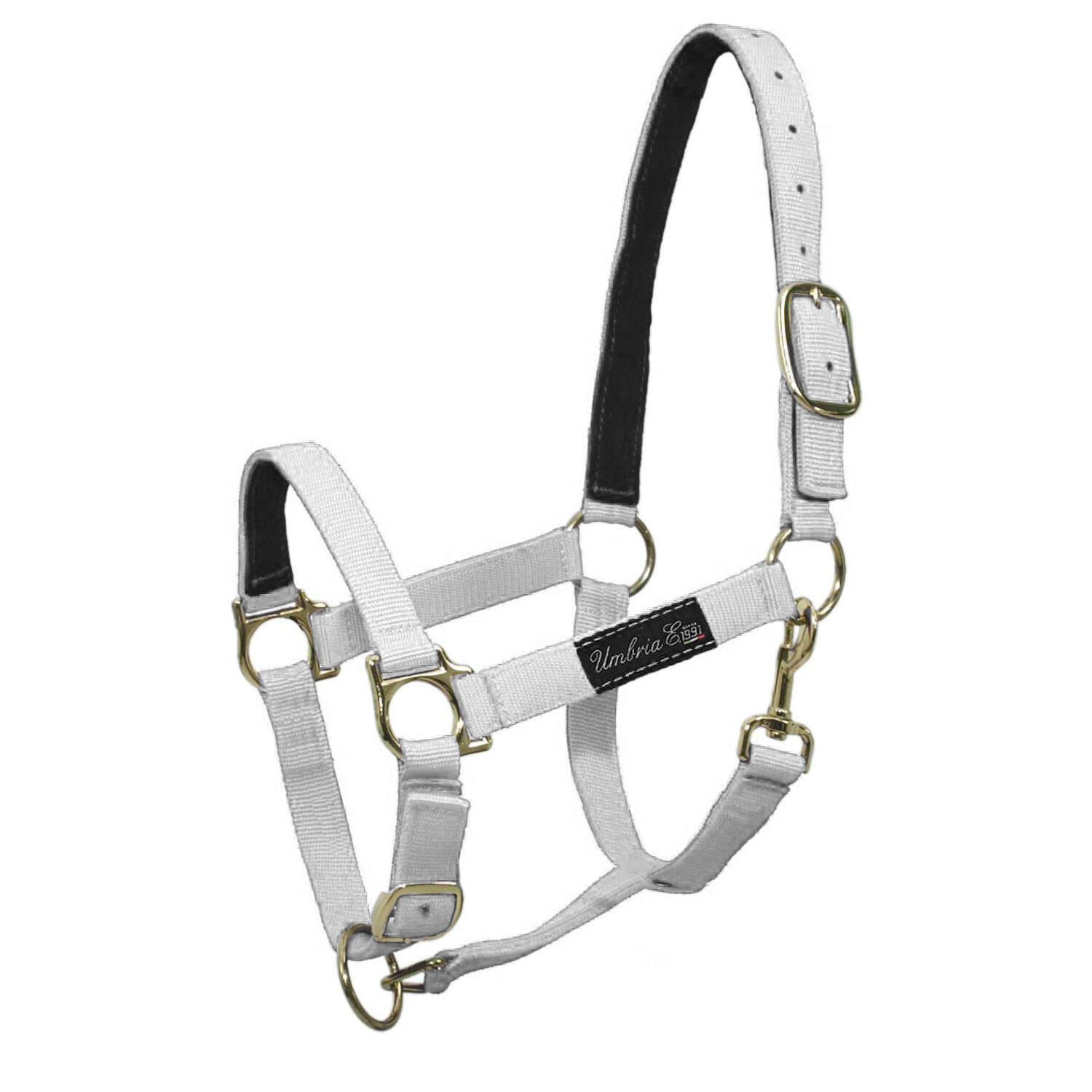 UMBRIA EQUITAZIONE Nylon halter met lederen vulling