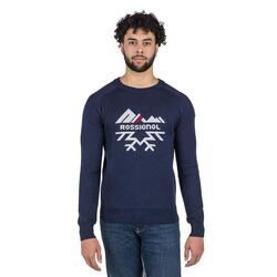 Pull col rond jacquard Rossignol pour homme