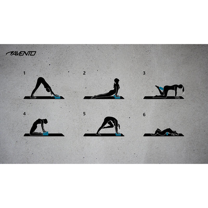 Set de 2 blocuri de yoga - Spumă - Albastru
