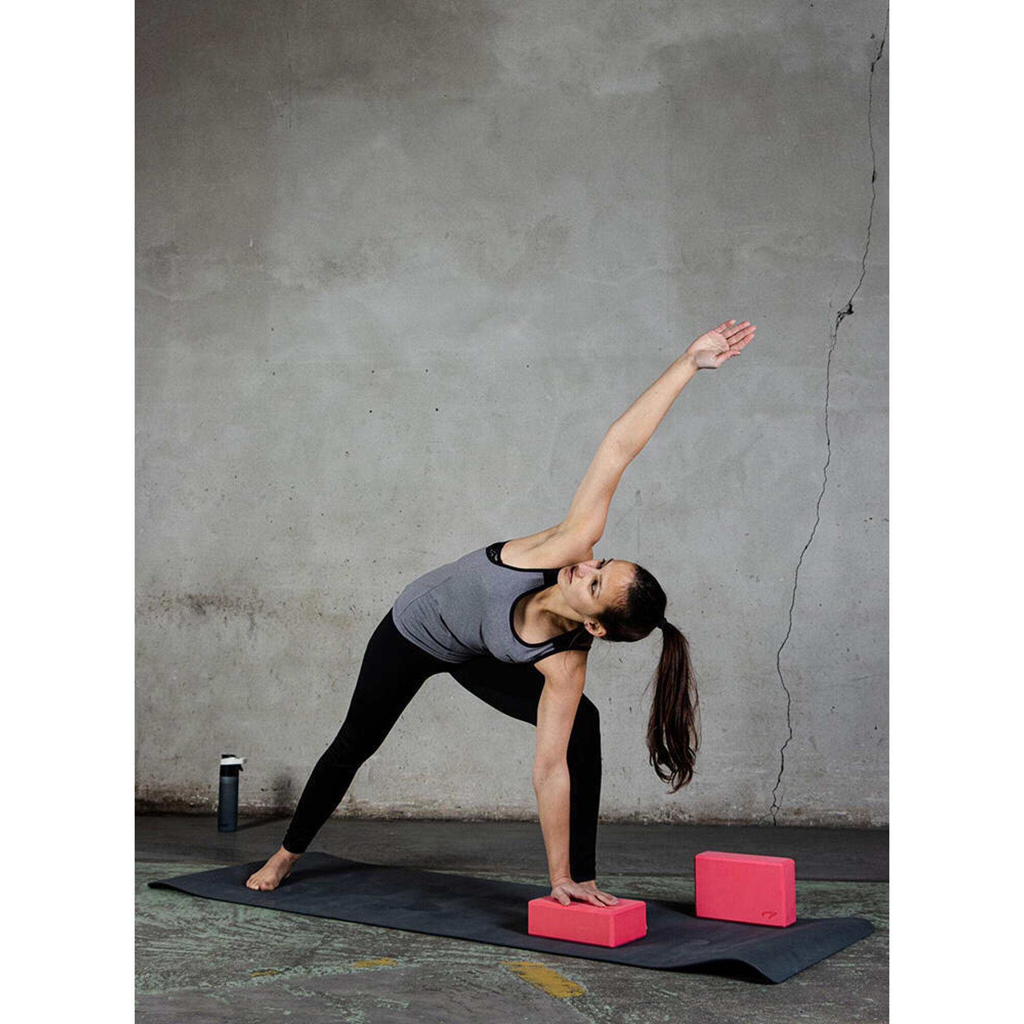 Set de 2 blocuri de yoga - Spumă - Albastru