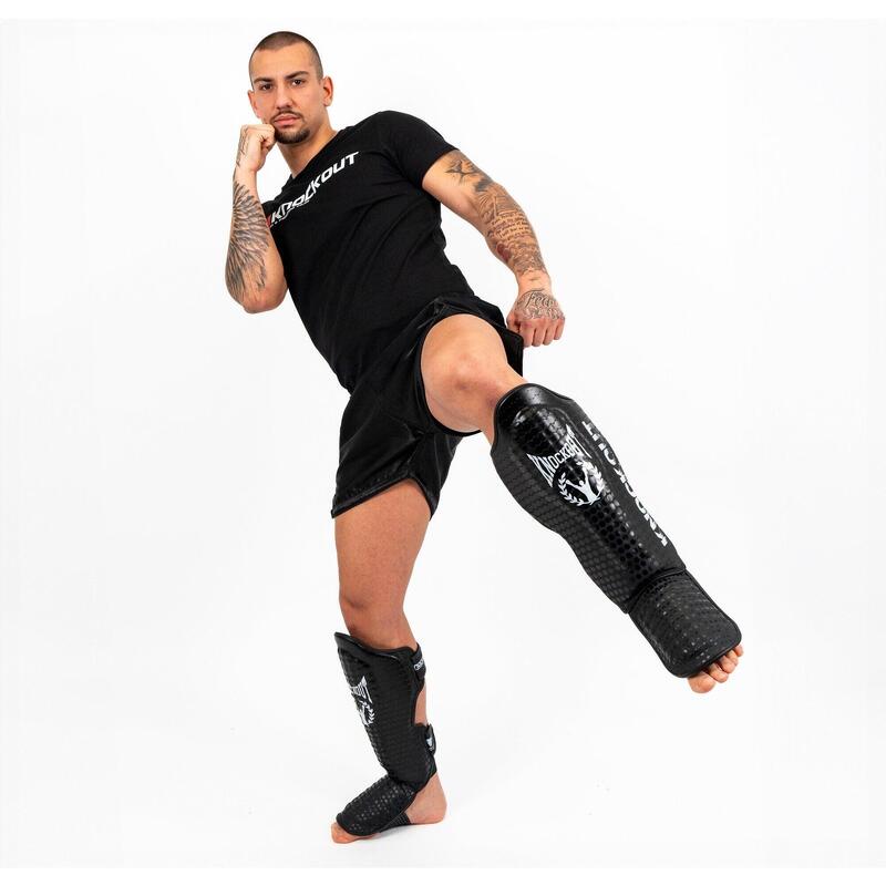 Tibiere Kickbox Knockout Duble L / Negru