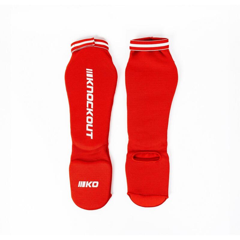 Tibiere Kickbox Knockout Ciorap V2 S/M / Rosu