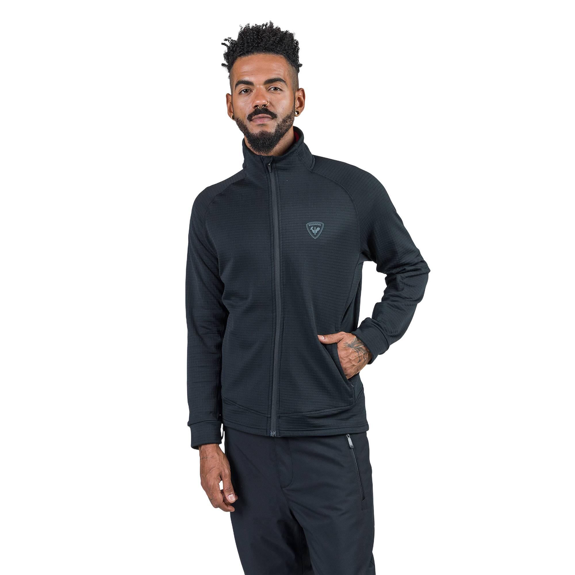 Moletom masculino rossignol blackside fleece fz