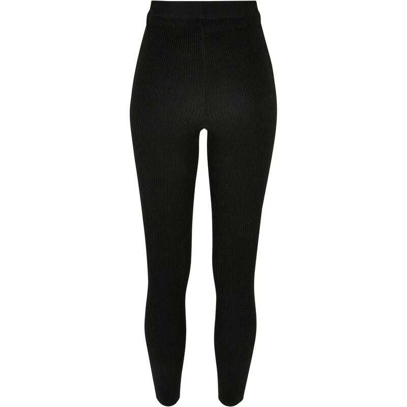 Legginsy Damskie Z Dzianiny Prążkowanej