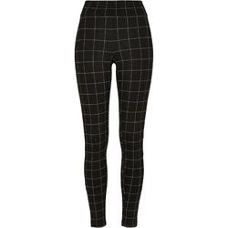 Dames Geruite Legging Hoog Rijp (Zwart/Wit)