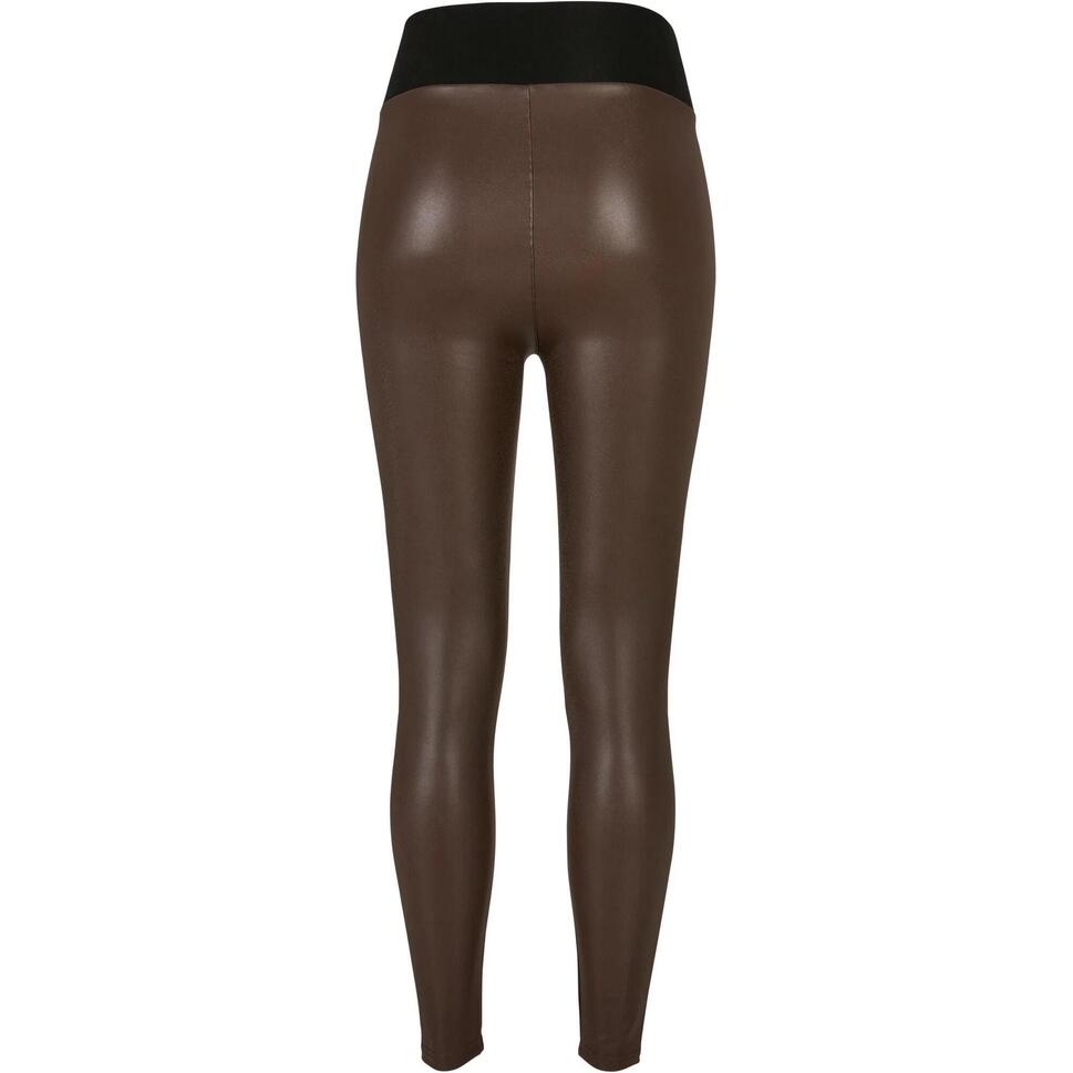 Legginsy Damskie Ze Skóry Ekologicznej Z Wysokim Stanem
